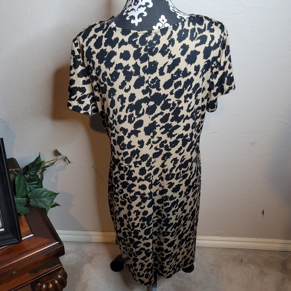 4 for$25💎AA Studio Leopard Wrap Dress Sz 16W - Picture 6 of 13